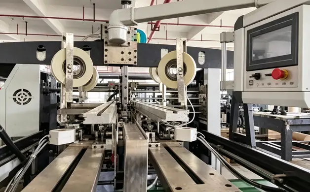 PLC touch screen control box corner taping machine